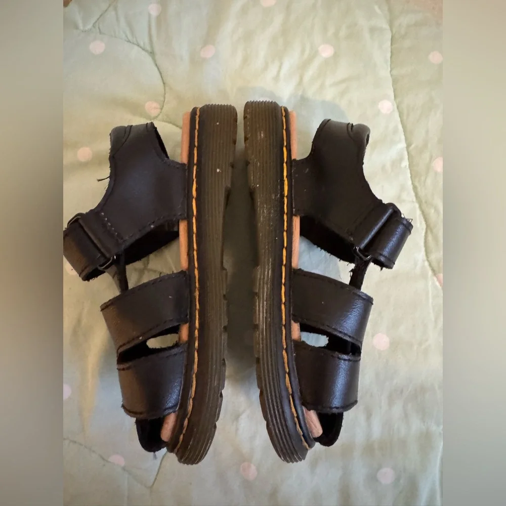 Dr. Martens Black Leather Sandals Toddler size 9